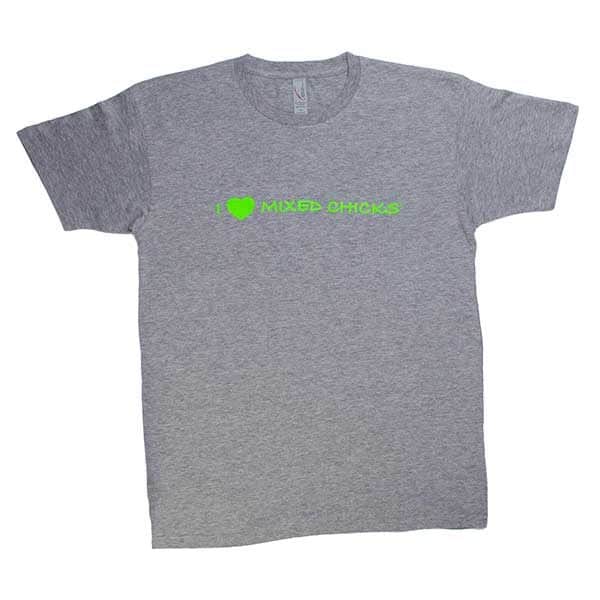 Mixed Chicks HIS T-Shirt - short sleeve - Grey w/ green writing